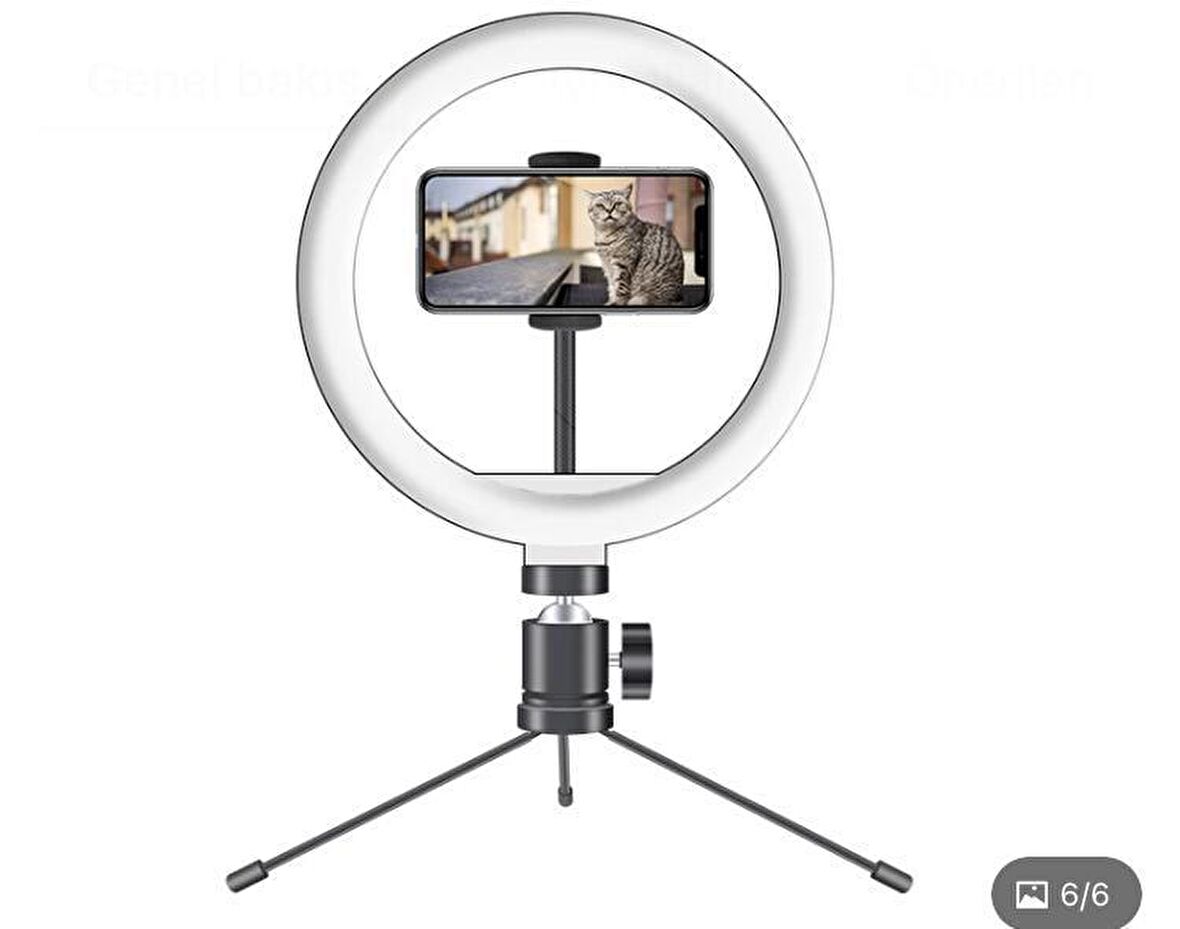 10 Inç Tripot Ayaklı Ring Light Makyaj Selfie Led Işığı