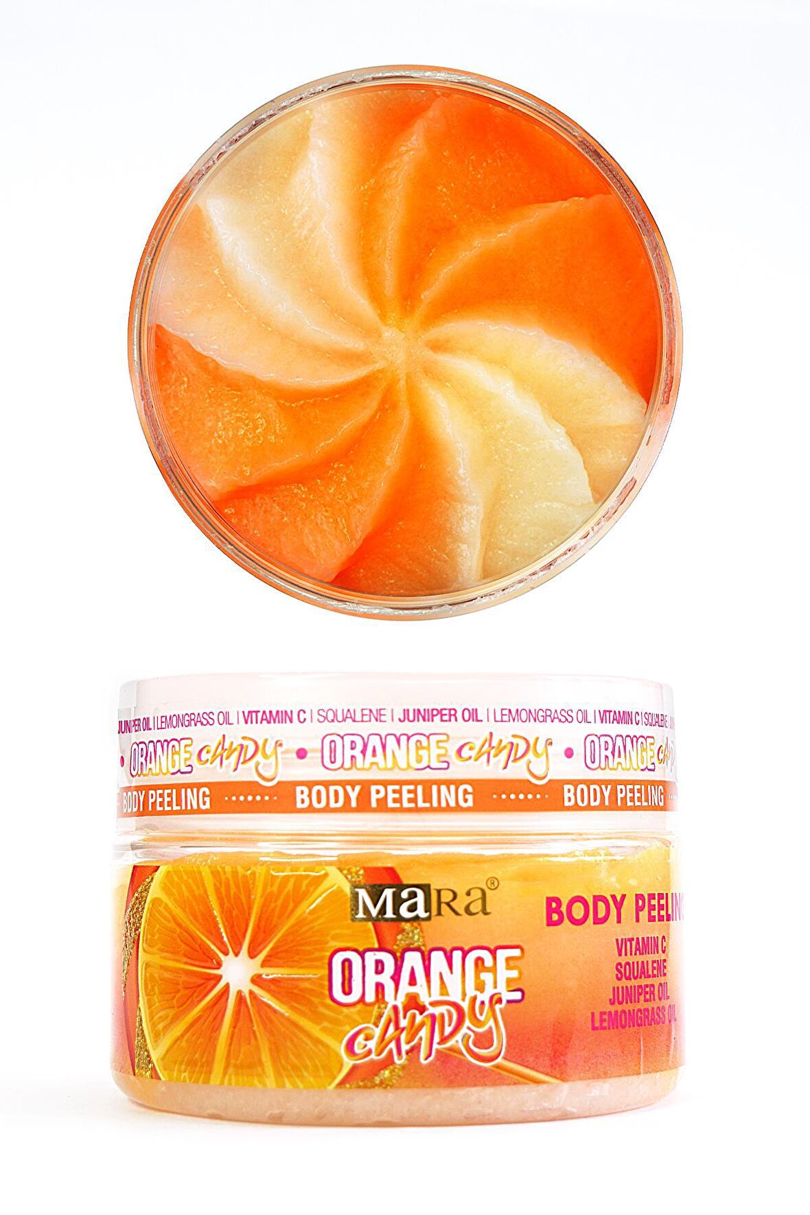 Mara Orange Candy Değerli Yağlar İçeren Portakal Şekeri Vücut Peeling 300gr