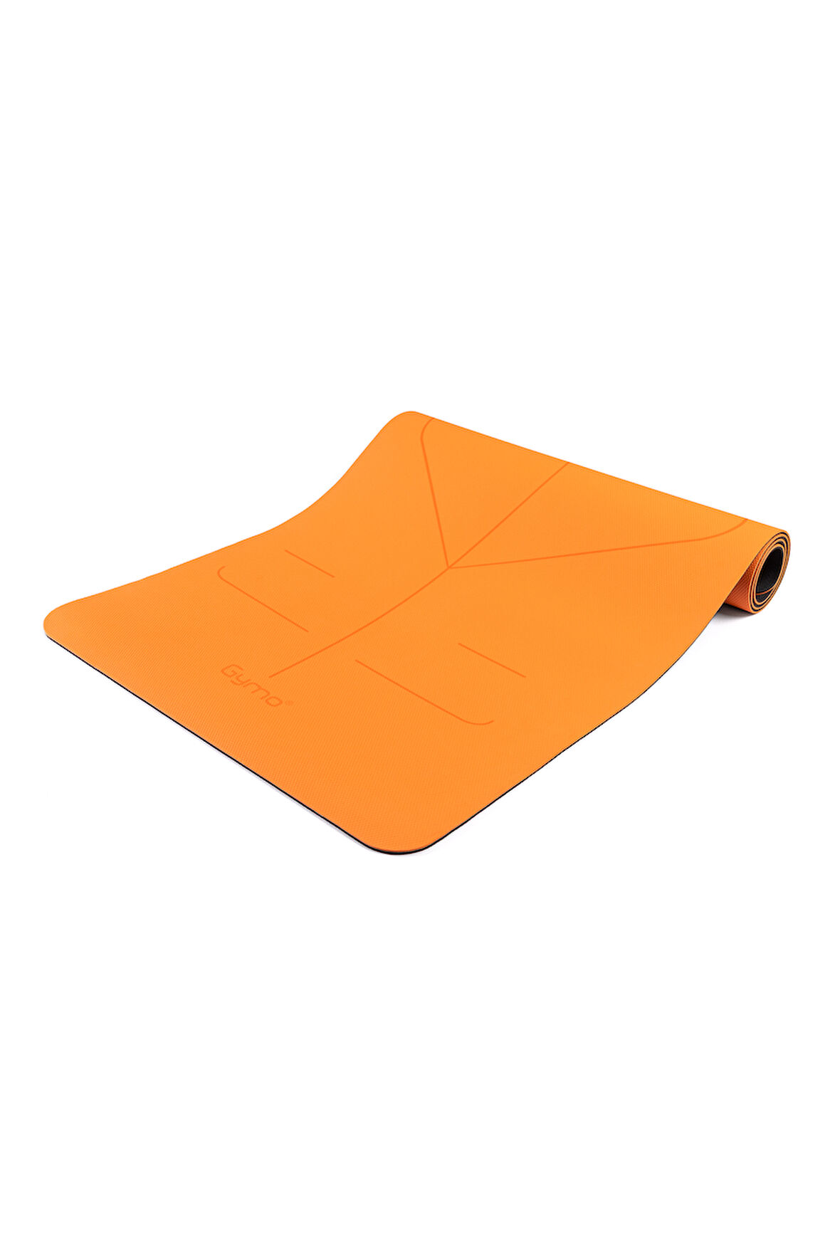 Gymo UltraGrip Hizalamalı 6mm TPE Yoga Matı Pilates Minderi Turuncu