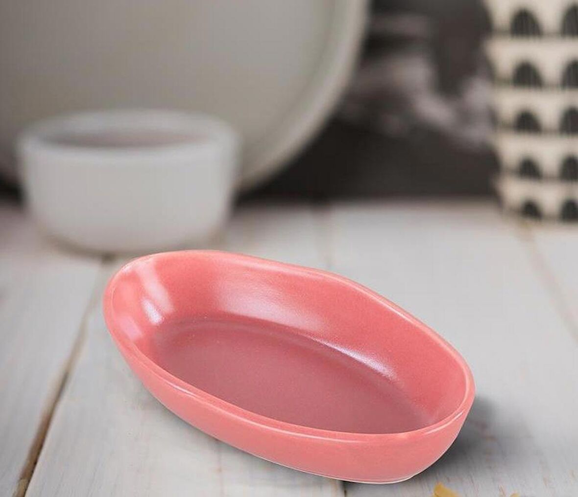 Keramika Deniz 14 cm Çerezlik Mat Gül Kurusu 