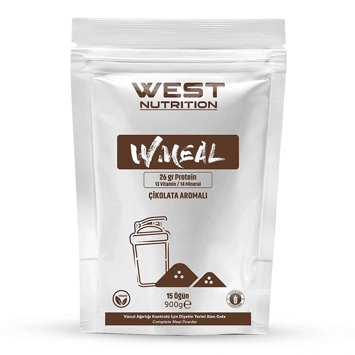 West Nutrition Wmeal Öğün Tozu 900 gr 15 Öğün Çikolata