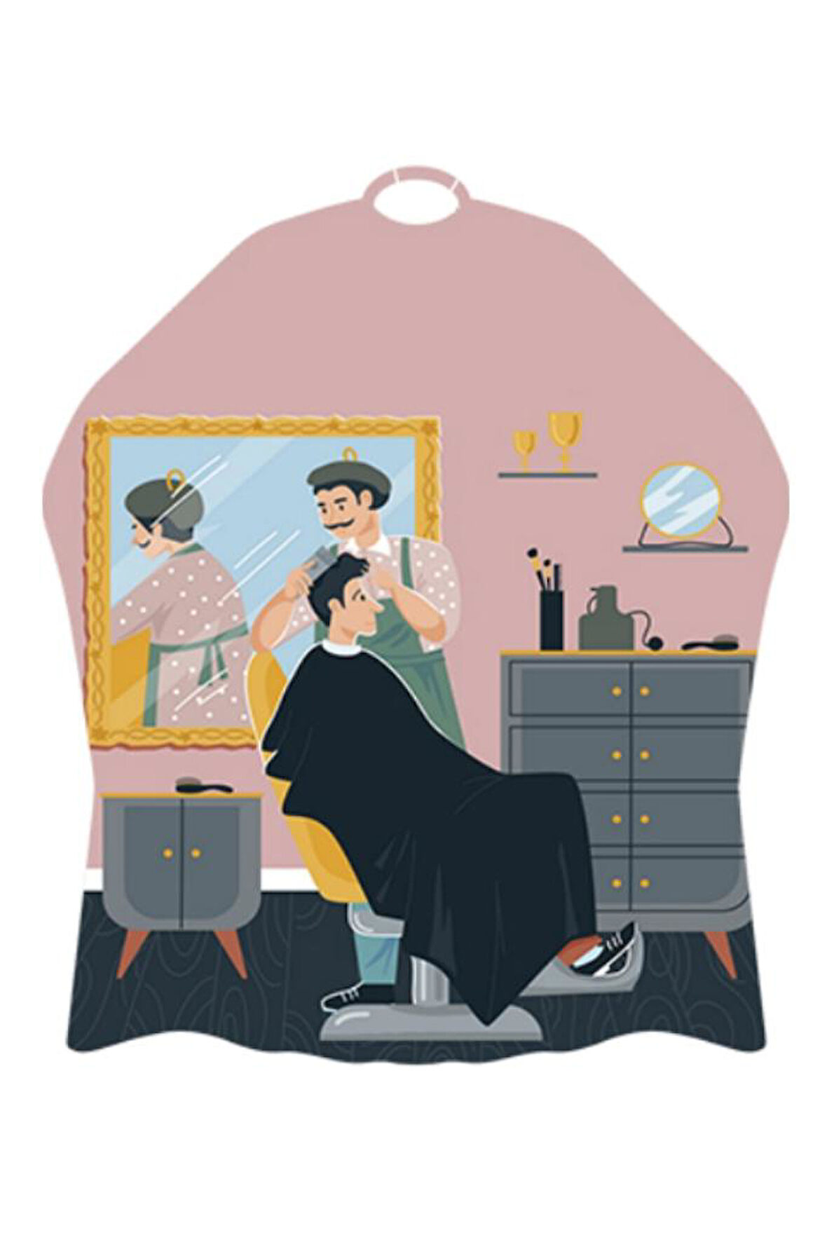 Lüx Penuar Berber Önlüğü Dijital Baskı 120x160 cm Model: 1088