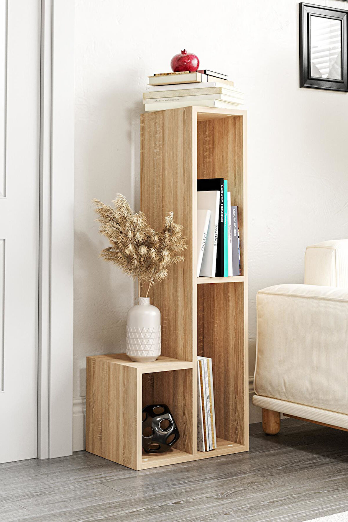 Bucak Çok Amaçlı Kitaplık Tv Ünitesi Meşe