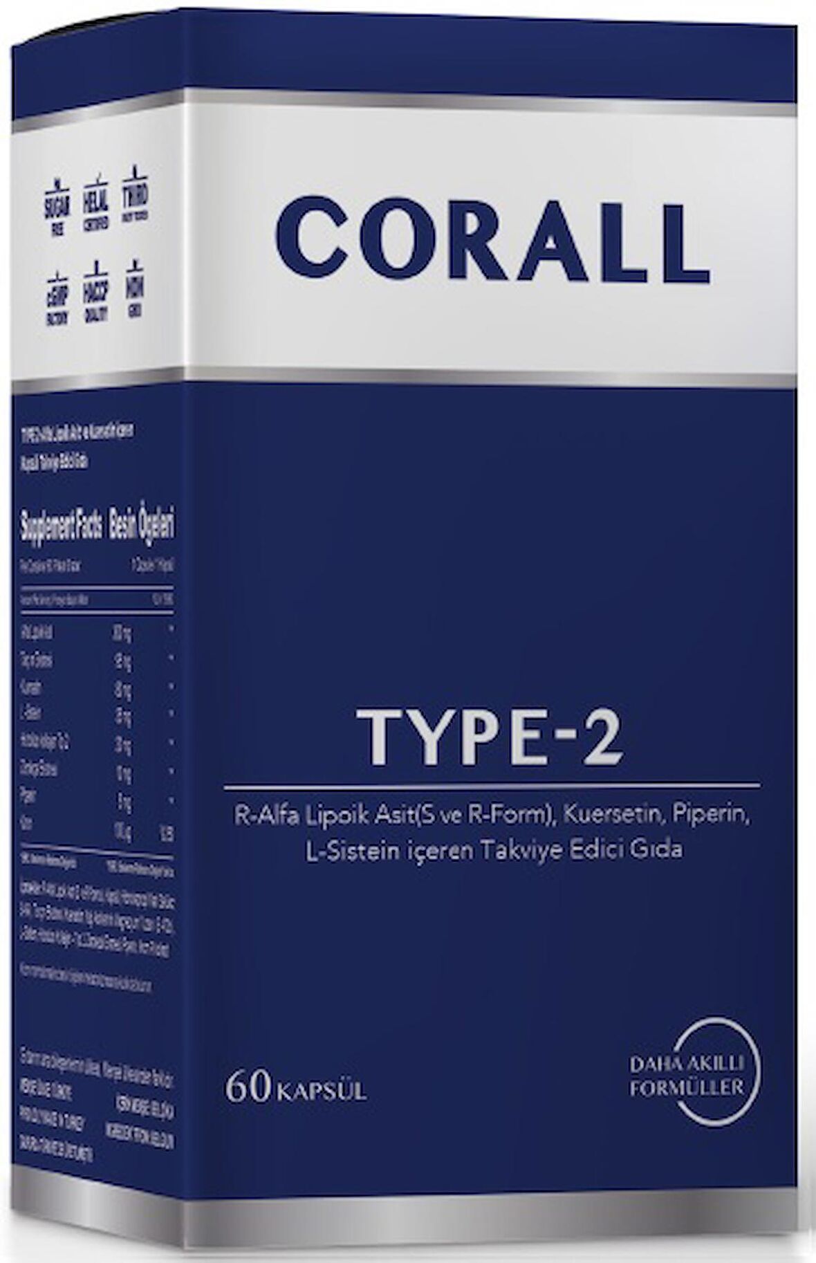 Type-2 60 Kapsül (ALA, QUARSETİN, PİPERİN VE L-SİSTEİN)