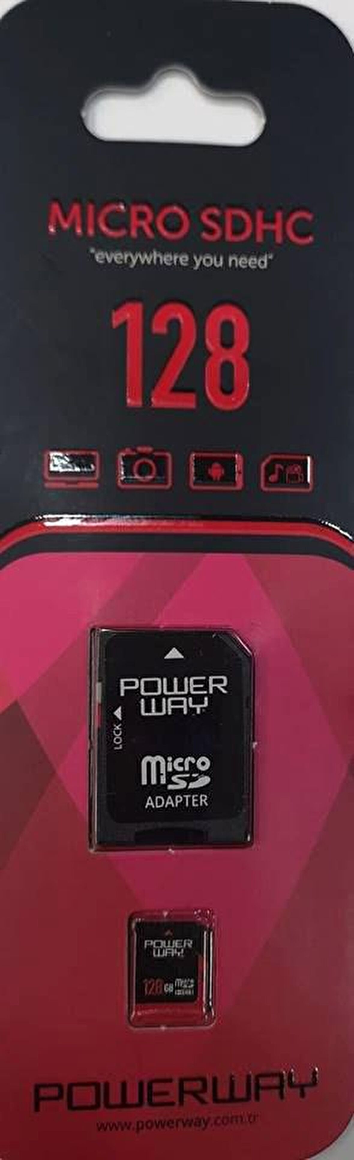 128 GB MİCRO SD HAFIZA KARTI POWERWAY