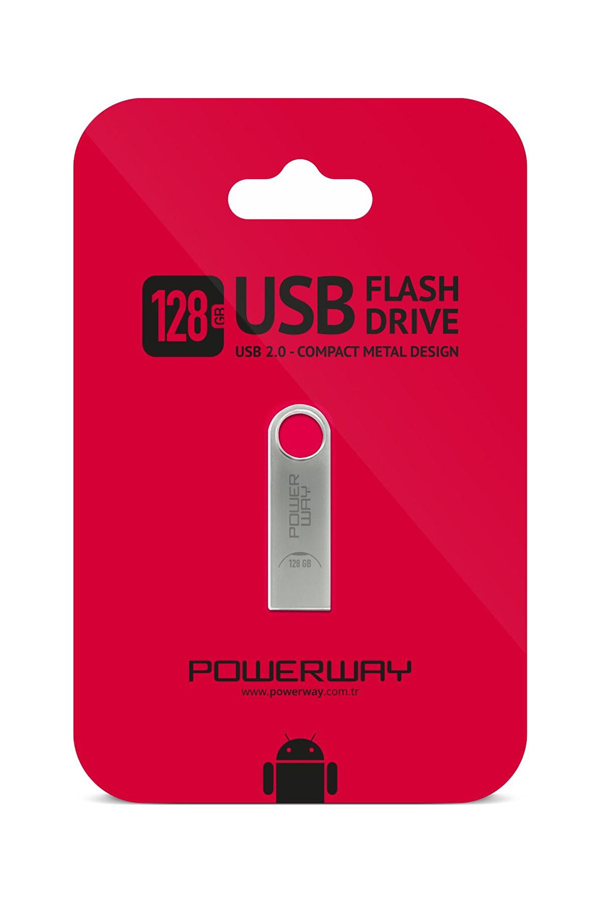 128 GB USB 2.0 METAL FLASH BELLEK