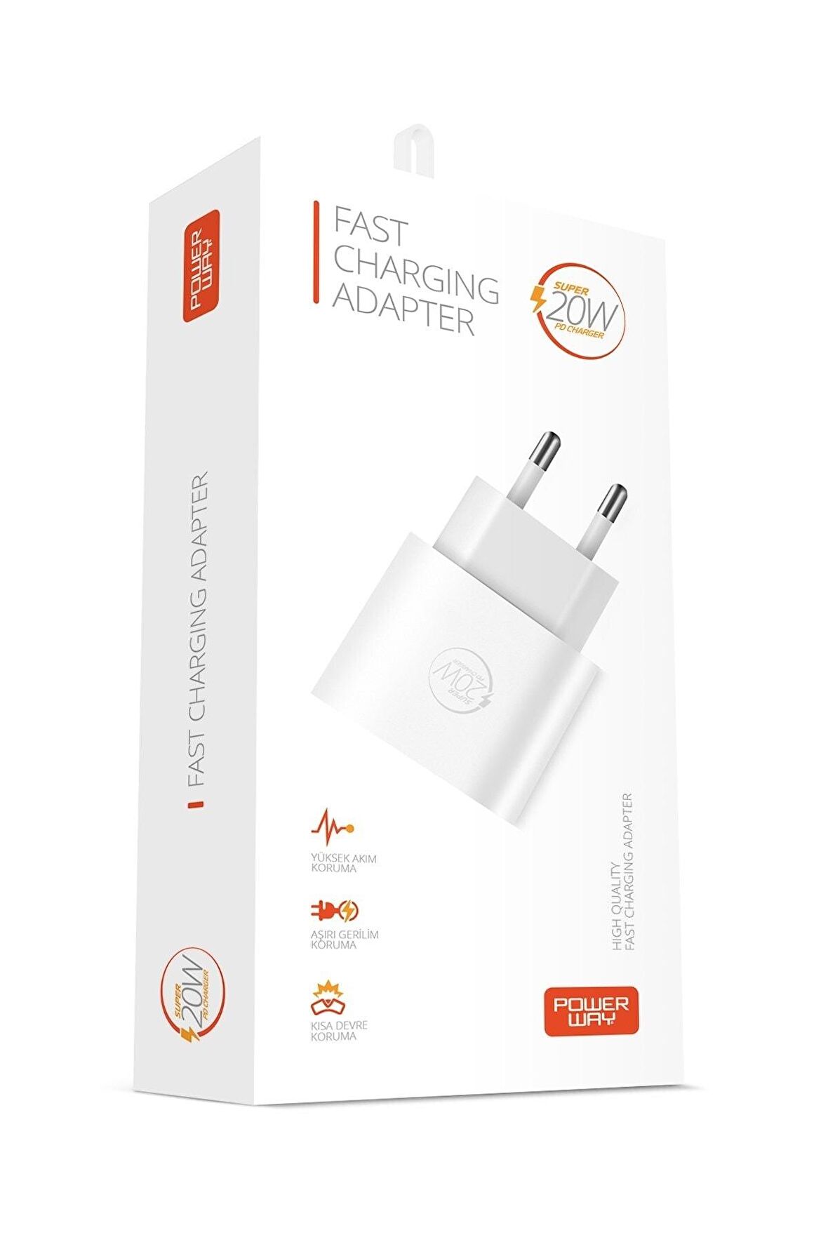 Powerway Type-C 20 Watt Hızlı Şarj Aleti Beyaz
