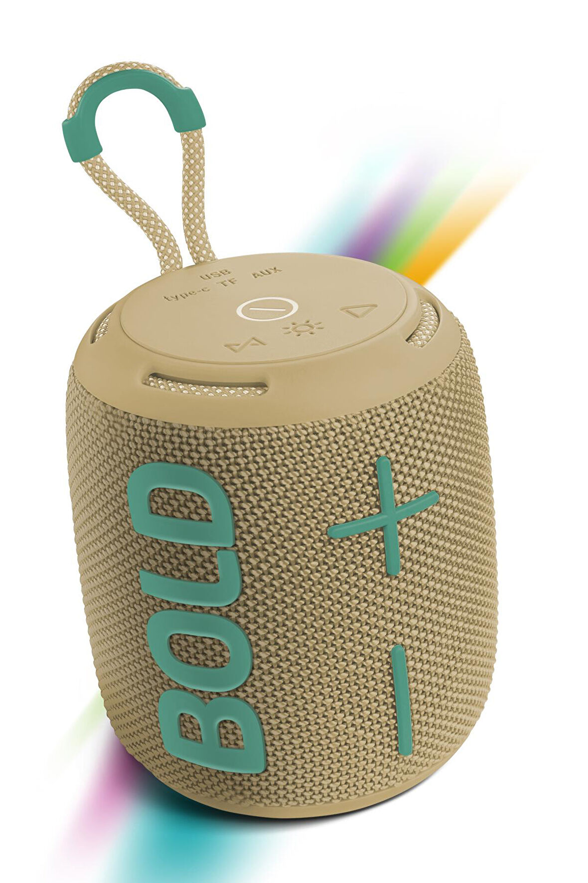 Powerway Bold Haki Taşınabilir Ses Bombası Kablosuz Bluetooth Hoparlör Speaker Yüksek Sesli TWS