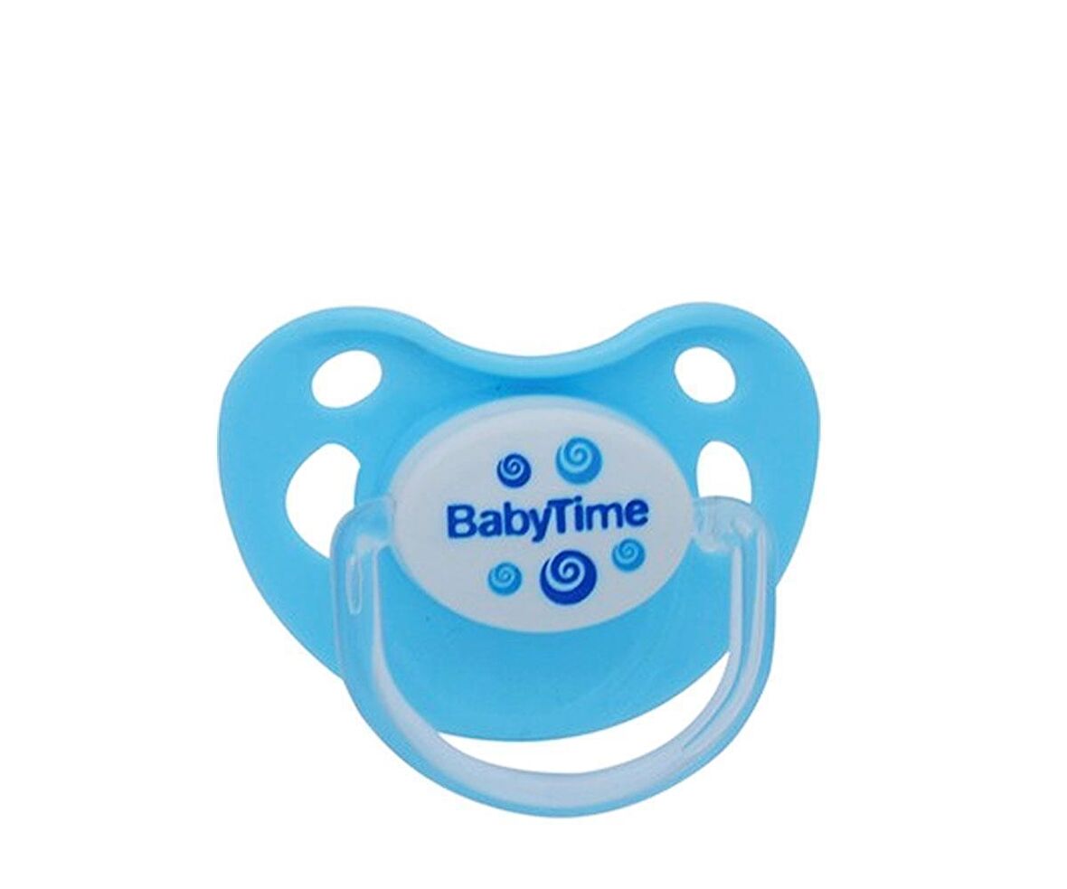 Babytime BT128-1 Damaklı 0-6 Ay Mat Emzik No:1 - Mavi 