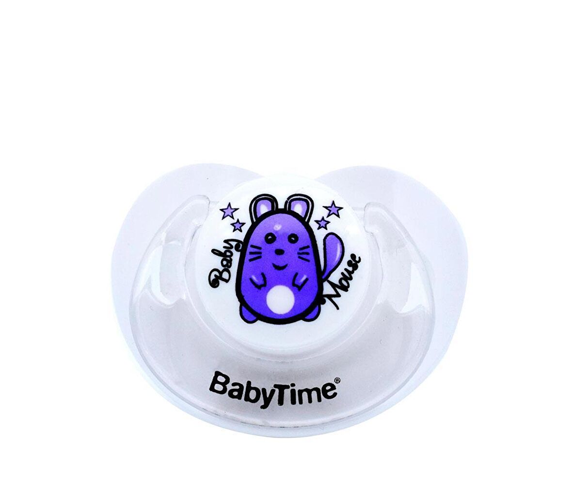 Babytime BT137-1 Damaklı 0-6 Ay Mat Emzik - Beyaz