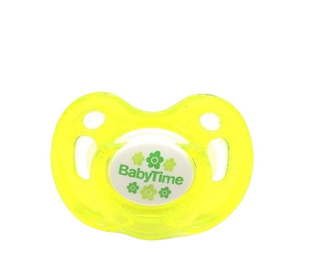 Baby Time BT151 Silikon Kiraz Uçlu Emzik Kapaklı No 3 - Sarı