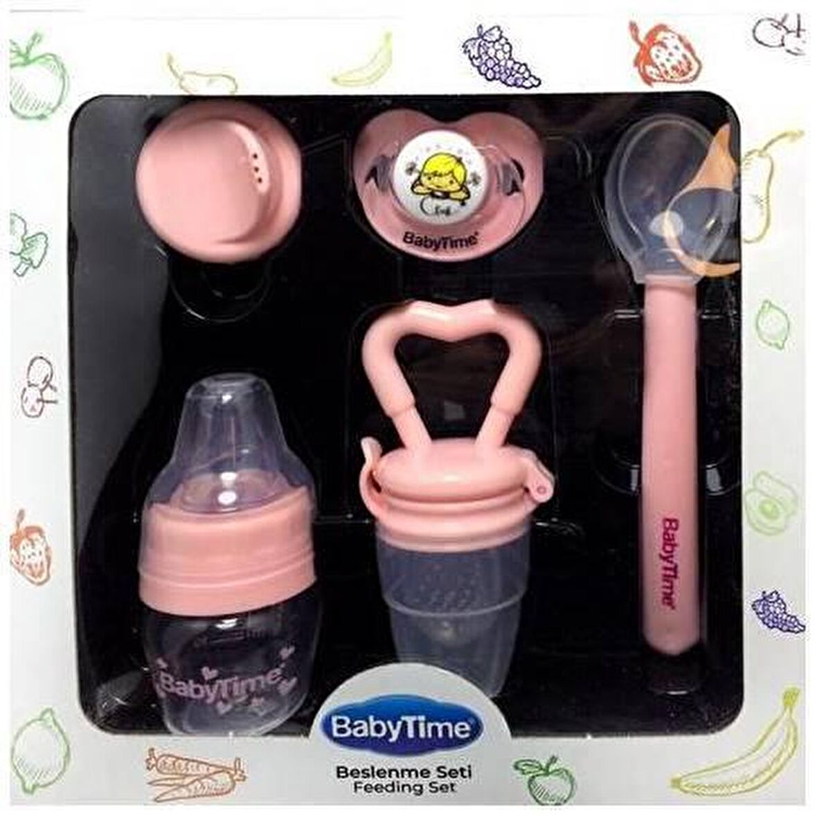 BabyTime BT513 Beslenme Seti Pembe