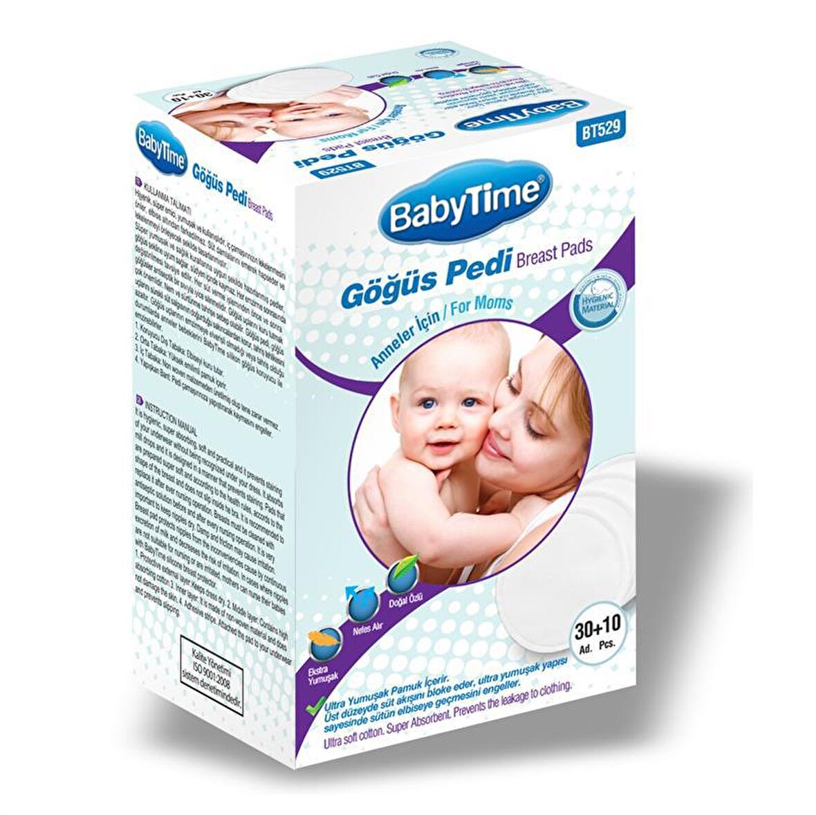 BabyTime BT529 Doğal Ekstra Yumuşak Göğüs Pedi 40'Lı