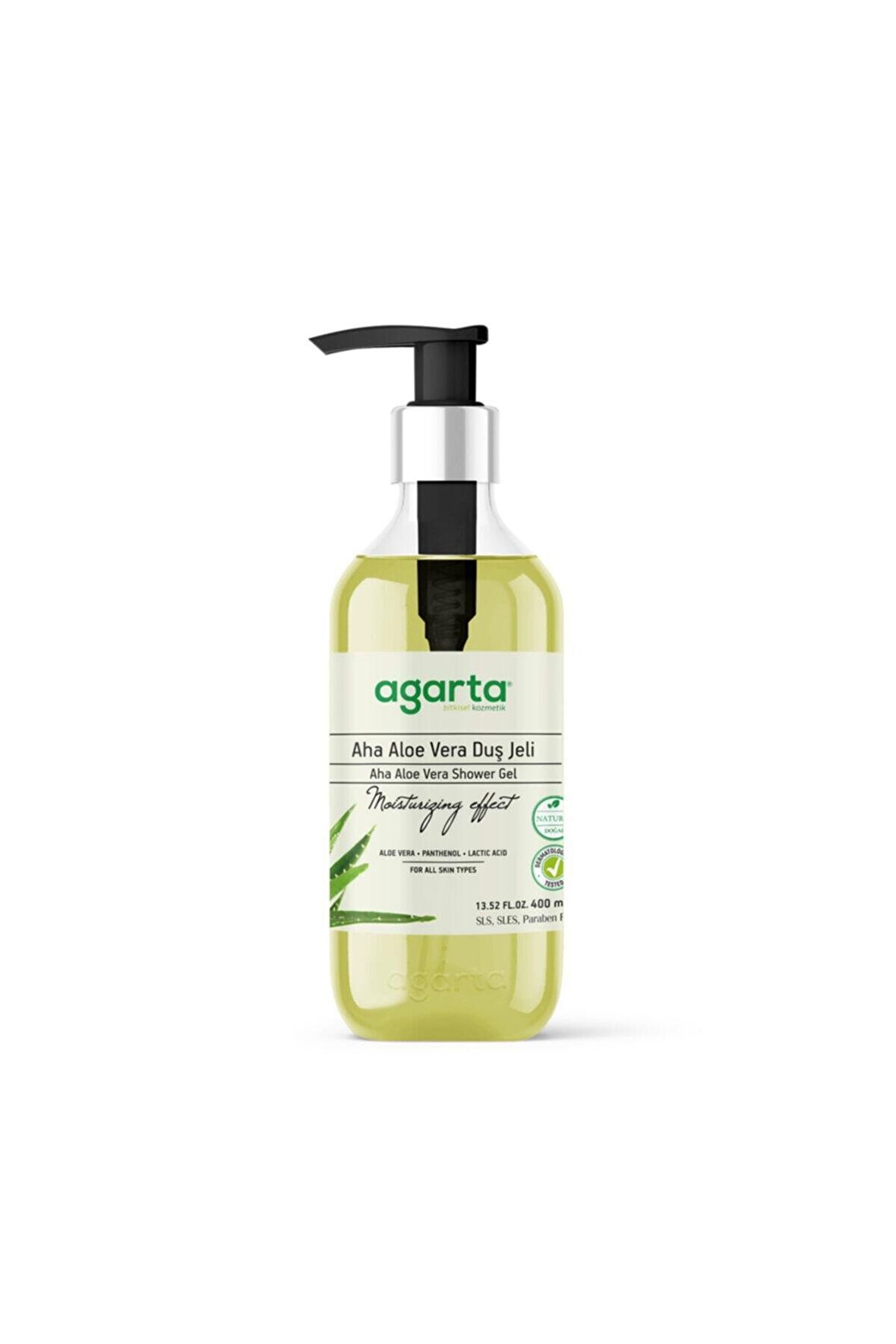 Agarta Aha Aloe Vera Aromalı Nemlendirici Tüm Ciltler İçin Kalıcı Kokulu Duş Jeli 400 ml