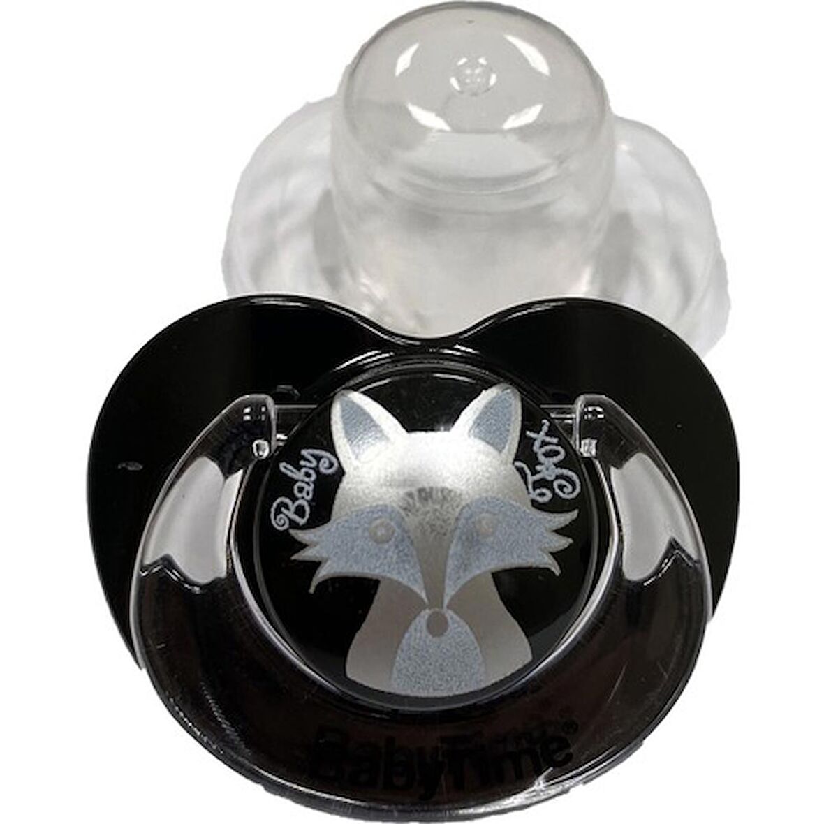 Baby Time BT153 Silikon Damaklı Koruyucu Kapaklı Siyah Gövdeli Emzik No:2