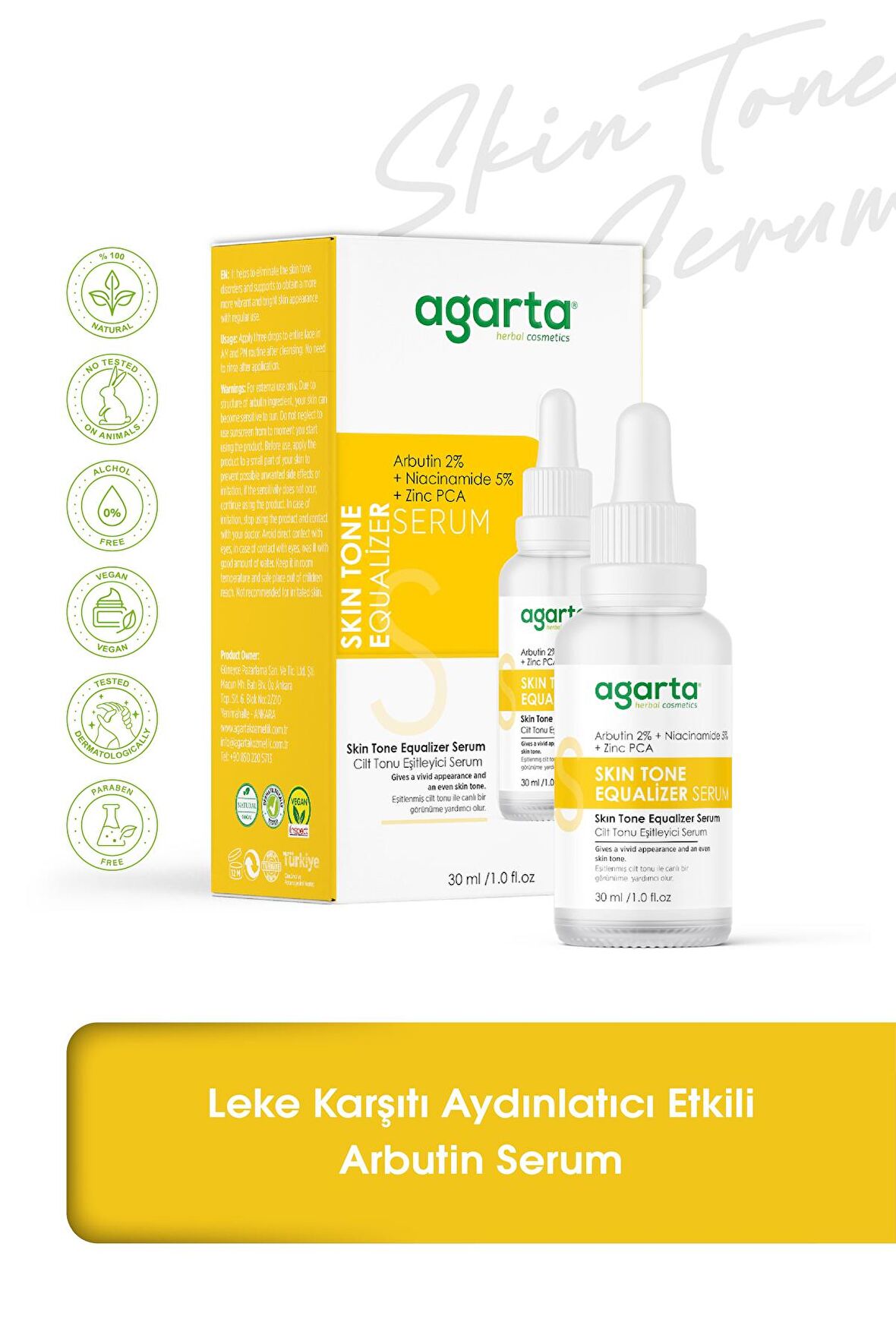 Leke Karşıtı Cilt Tonu Eşitleyici Arbutin Serum 30 ML