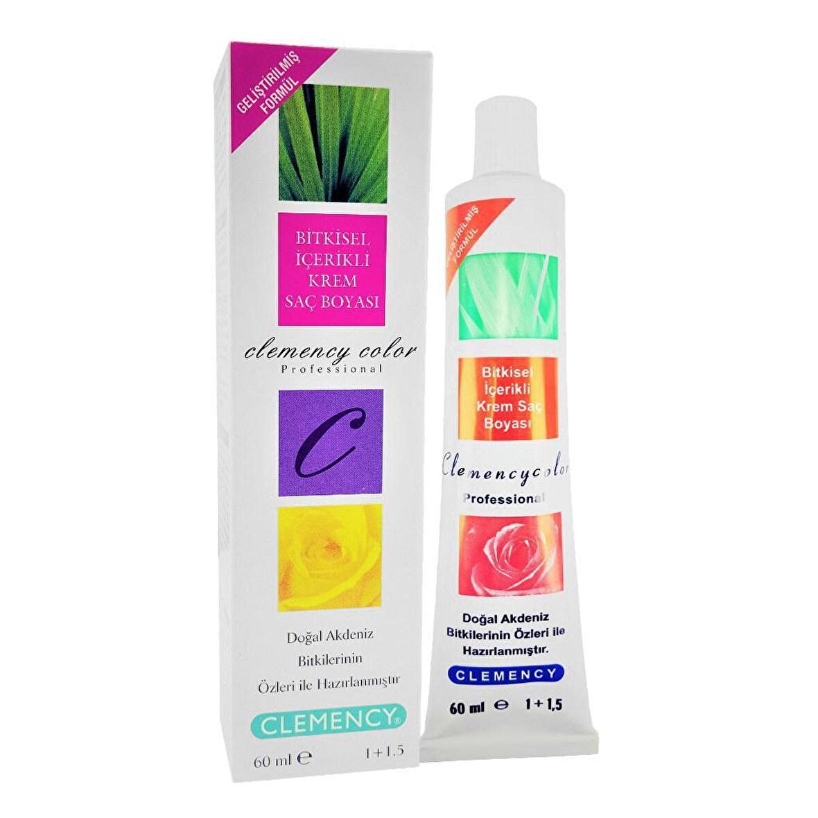 Clemency Bitkisel İçerikli Krem Tüp Saç Boyası 60ml  5.62 Kızıl Violet
