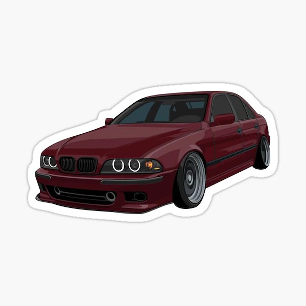 E39 Resmi Cam Sticker Yapıştırma 16CM 2 Adet