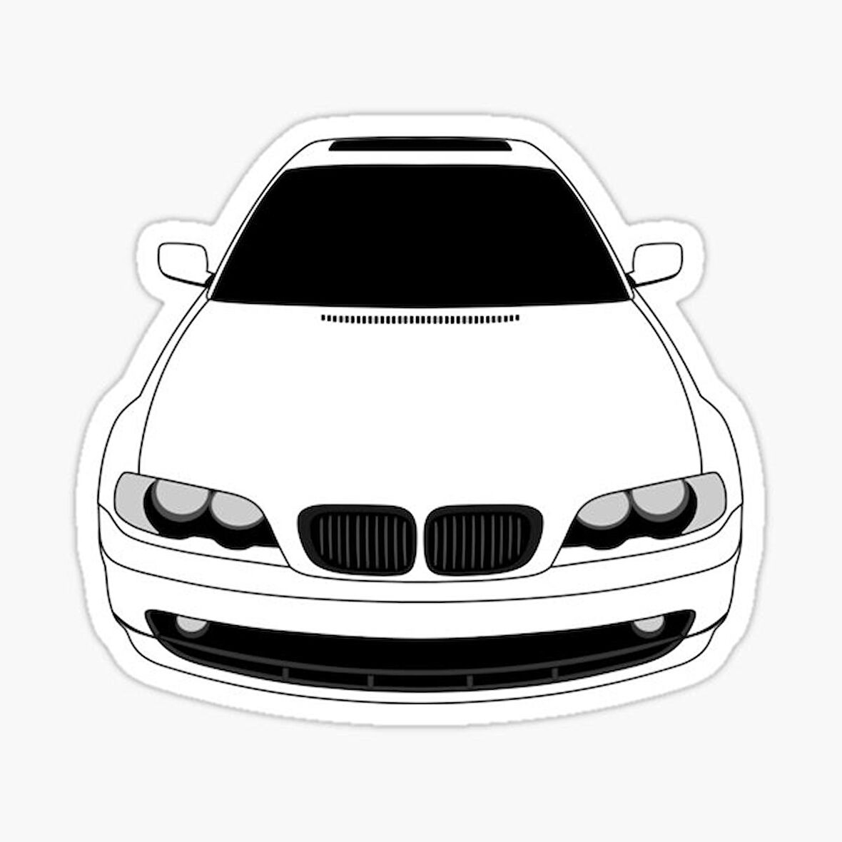 E46 Resmi Sticker Yapıştırma 16CM 2 Adet