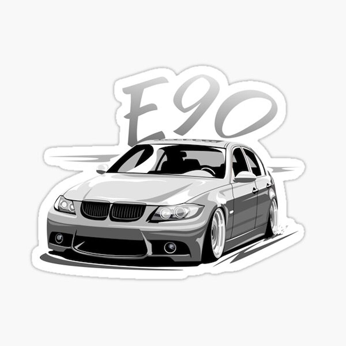 E90 E92 Araba Cam Sticker Yapıştırma 16CM 2 Adet