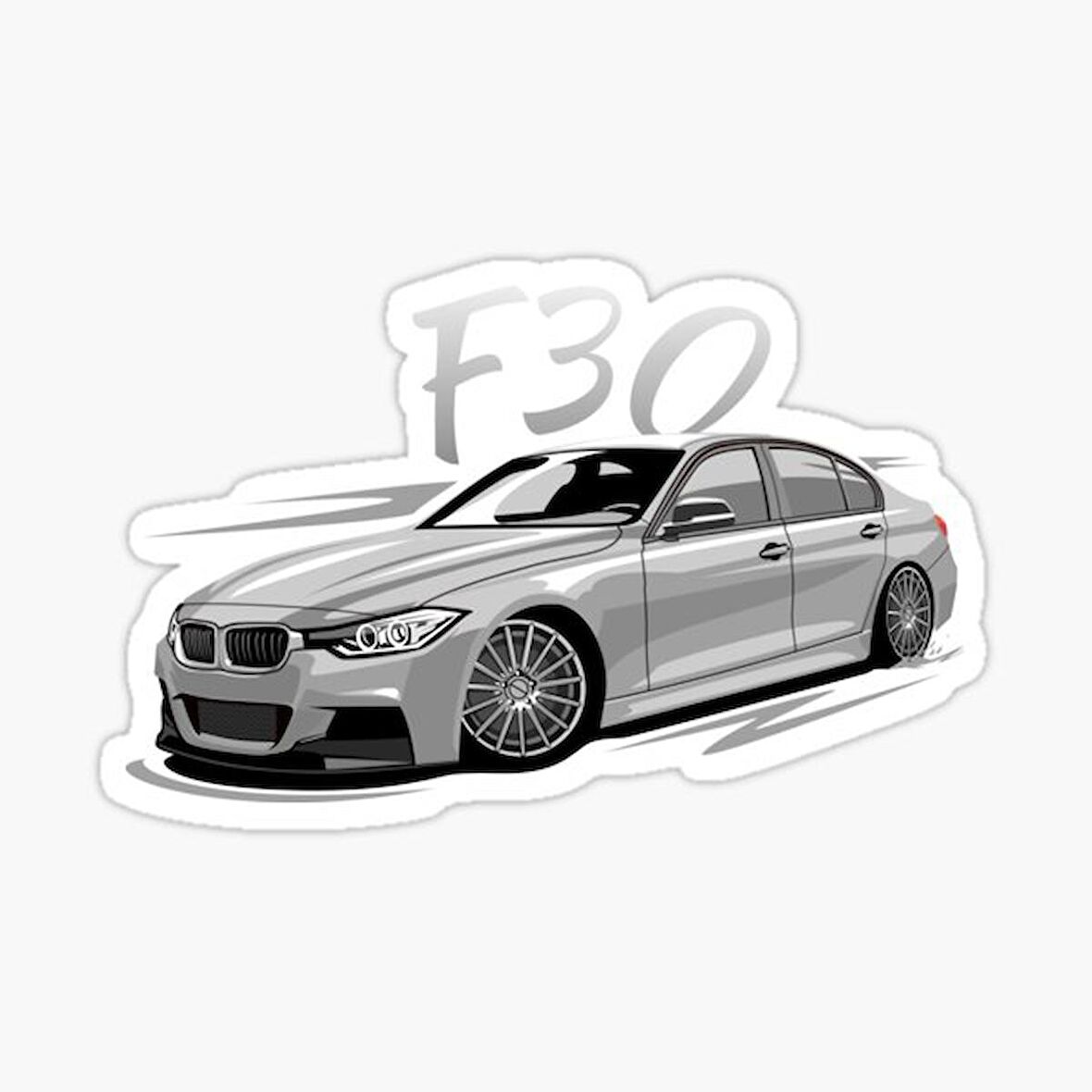 F30 Modifiye Cam Sticker Yapıştırma 16CM 2 Adet