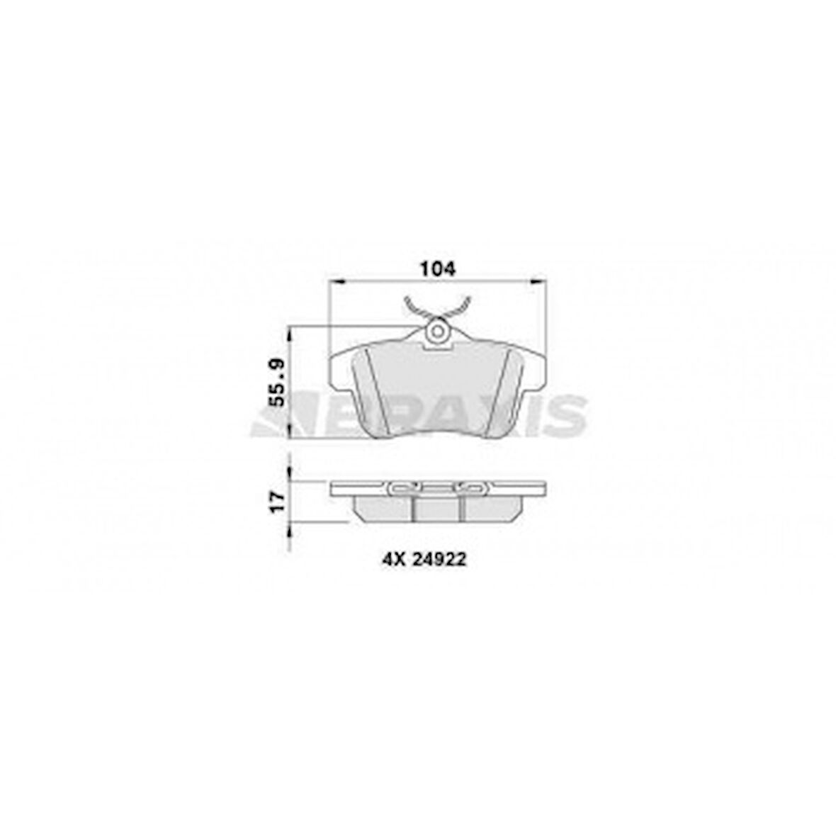 Psa Arka Fren Balatası P308 Rcz C4 II Ds4 P3008 P5008 P508 1.6gti / 1.6hdi / 2.0hdi 07 / 10> - Braxıs Aa0106