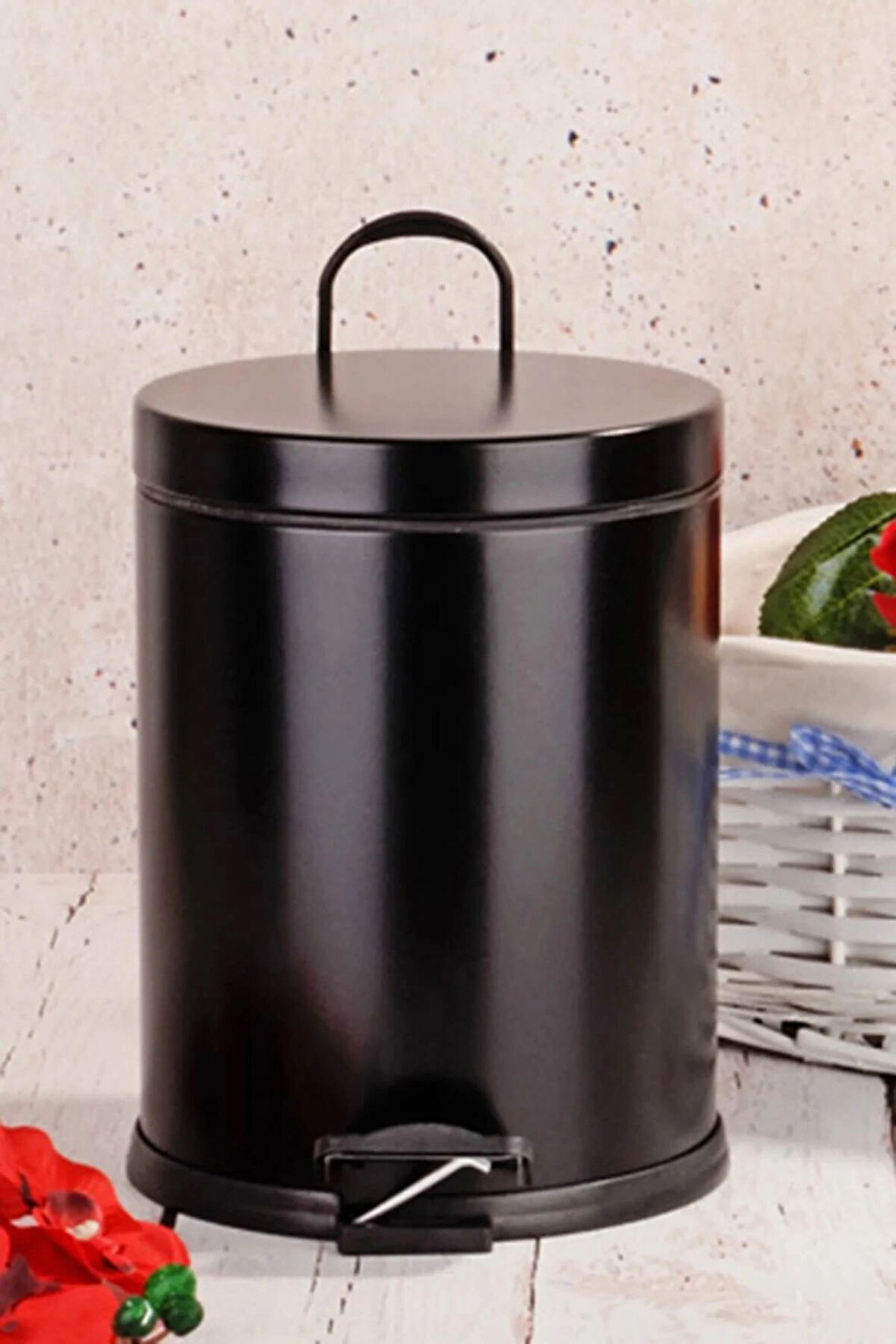 Hiper 3 Lt. Pedallı Renkli Çöp Kovası - Siyah