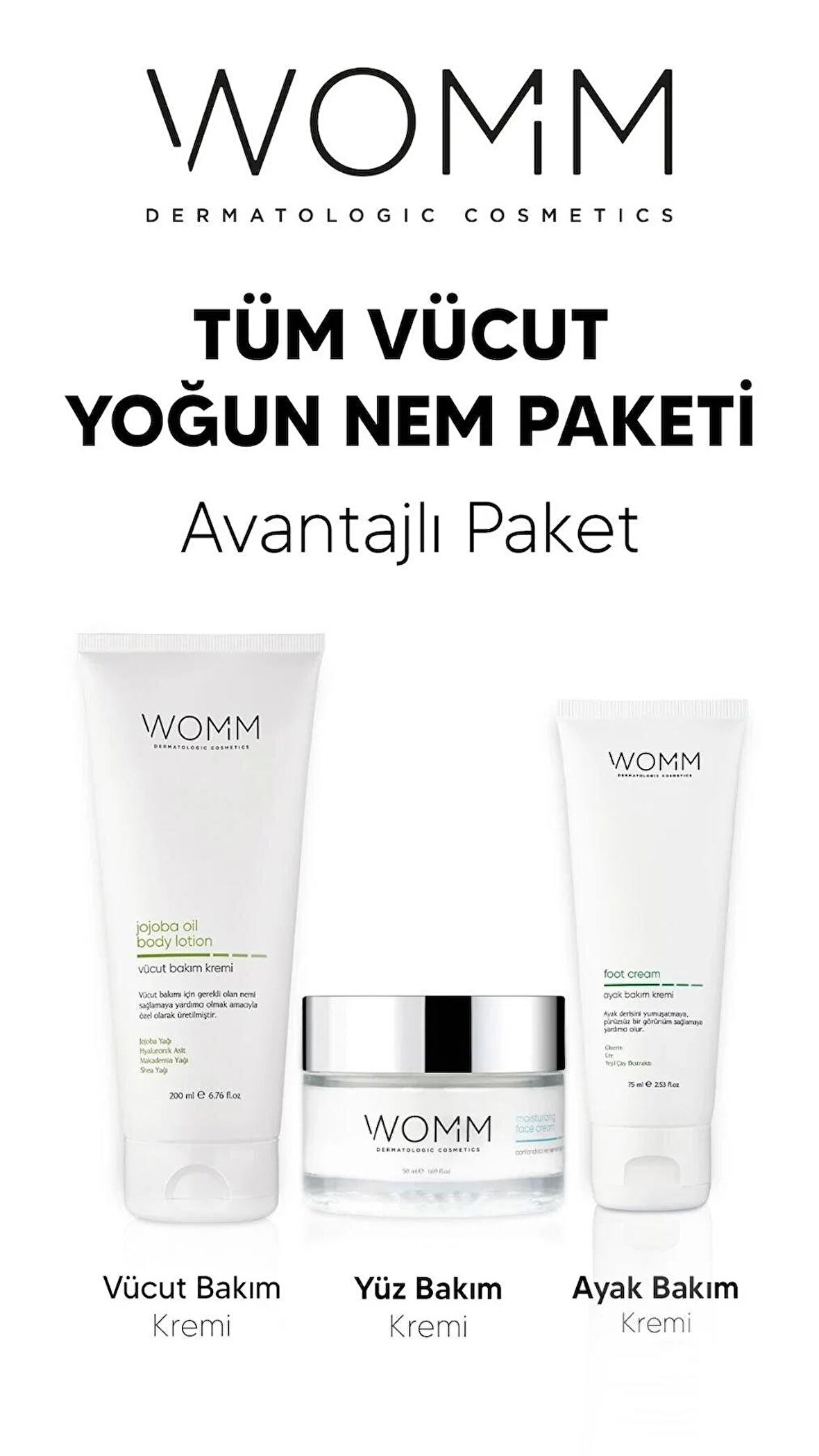 Womm Tüm Vücut, Yoğun Nem Paketi