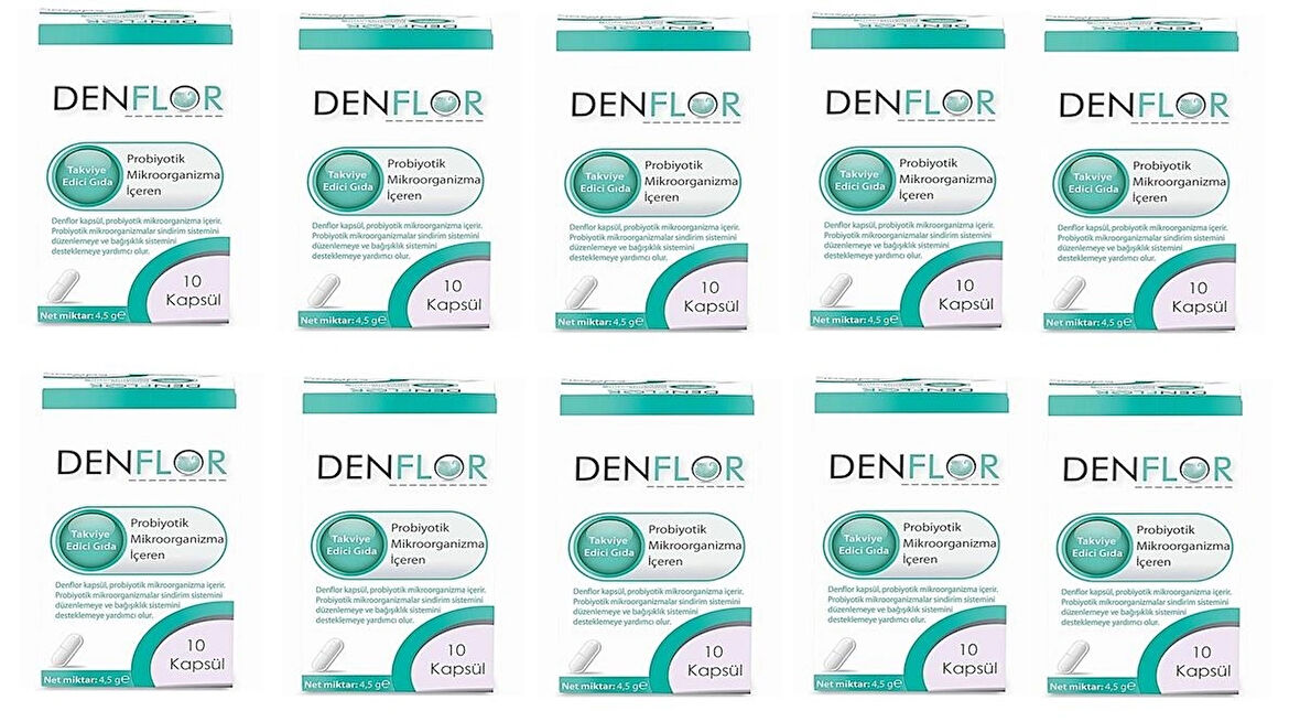 Denflor Probiyotik 10 Kapsül 10 Kutu