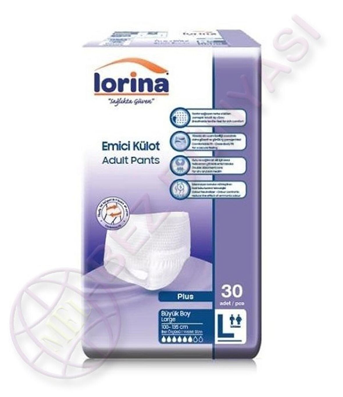  LORİNA 6 DAMLA KÜLOT LARGE 60 ADET