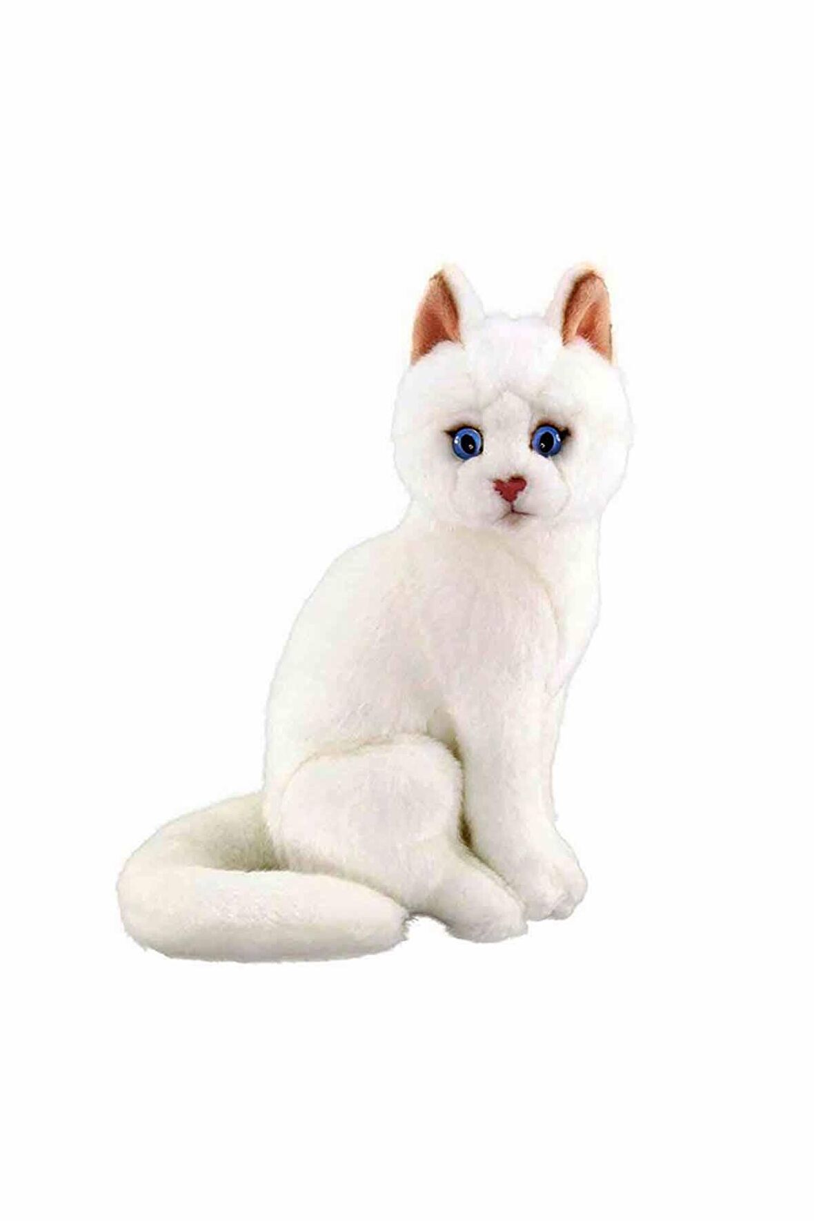 Animals Of The World Oturan Beyaz Kedi Peluş Oyunc
