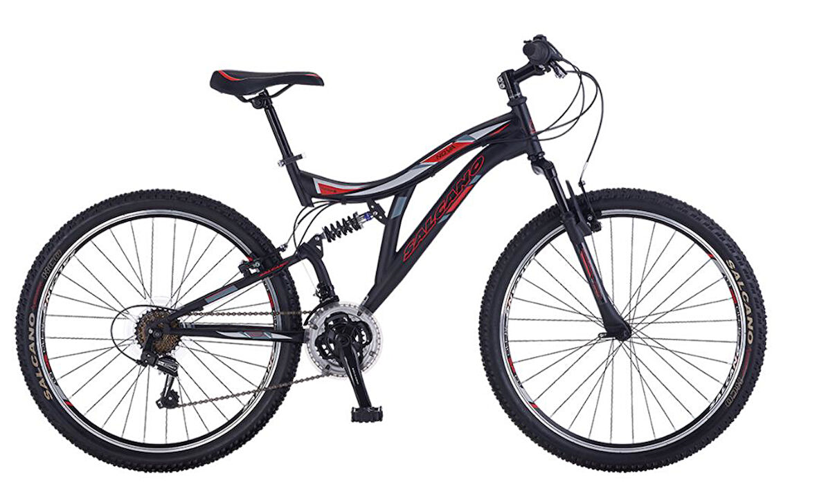 Salcano Nova 26 V Siyah Kırmızı Dağ Bisikleti
