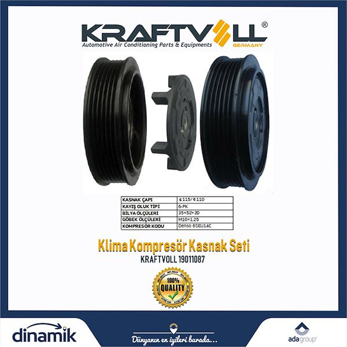 Vag Klima Kompresor Kasnak Seti Vw Polo New Model - Kraftvoll 19011087