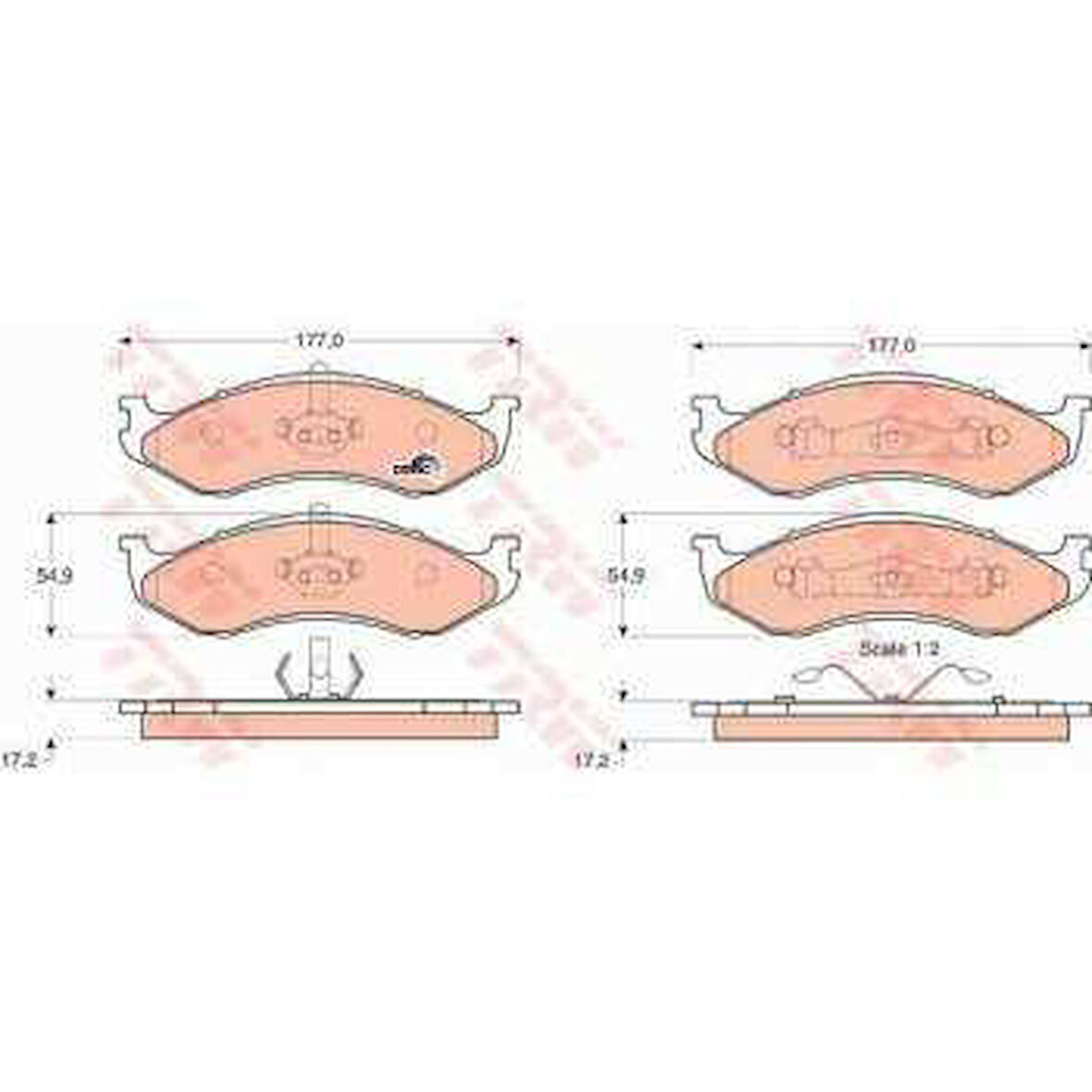 Jeep On Fren Balatası Carnıval 99>01 / Cherokee 84>01 Grand Cherokee 98> Wrangler 91>08 - Trw Gdb1153