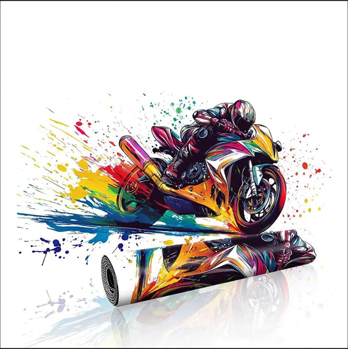 70X30 CM YARIŞ MOTORSİKLETİ TEMALI KAYDIRMAZ TABAN SPEED YÜZEY OYUNCU MOUSE PAD GAMİNG