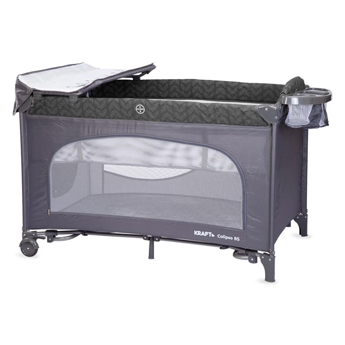 Kraft Calipso Bedside Anne Yanı Oyun Parkı 70X120 Cm Dark Grey