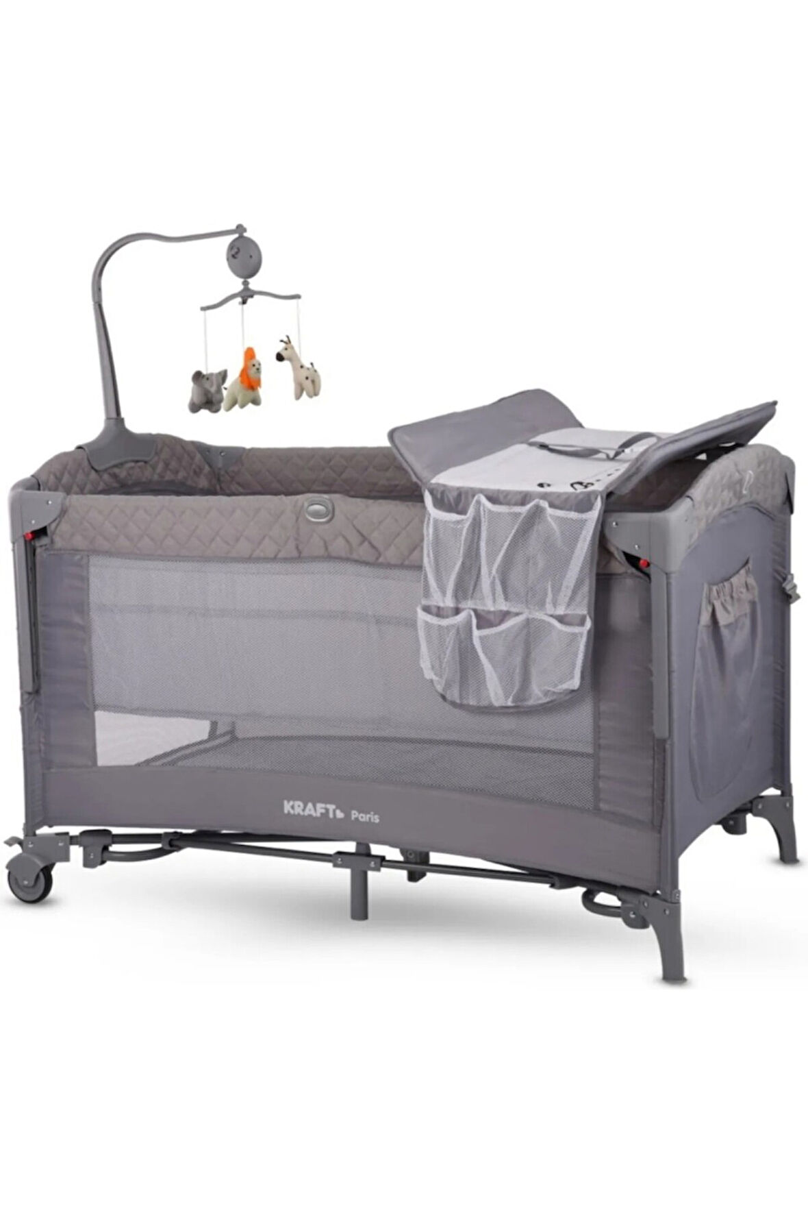 Paris Anne Yanı Sallanır Ara Katlı Oyun Parkı 70x120 cm Black