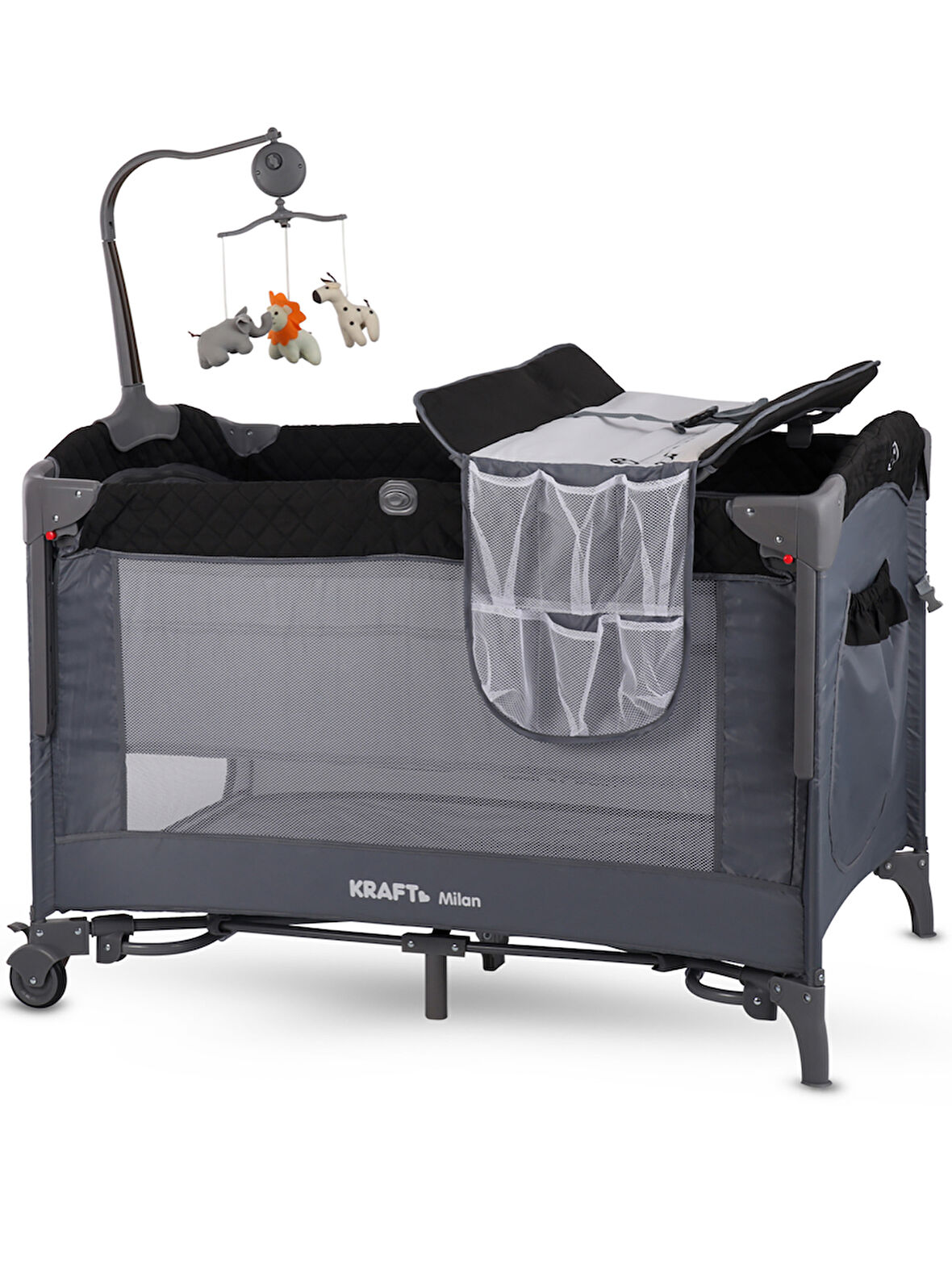 Kraft Milan Anne Yanı Oyun Parkı 70x110 cm Siyah