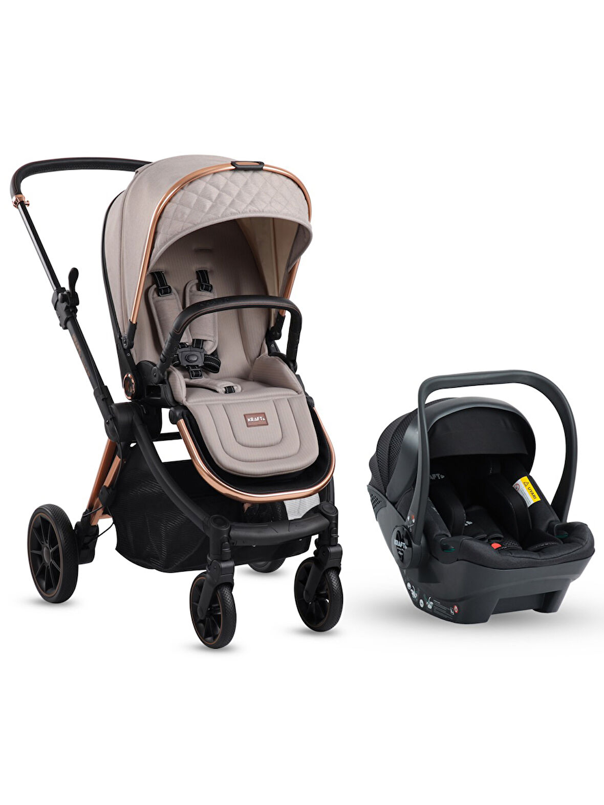 Kraft Napoli Travel Sistem Bebek Arabası Bej