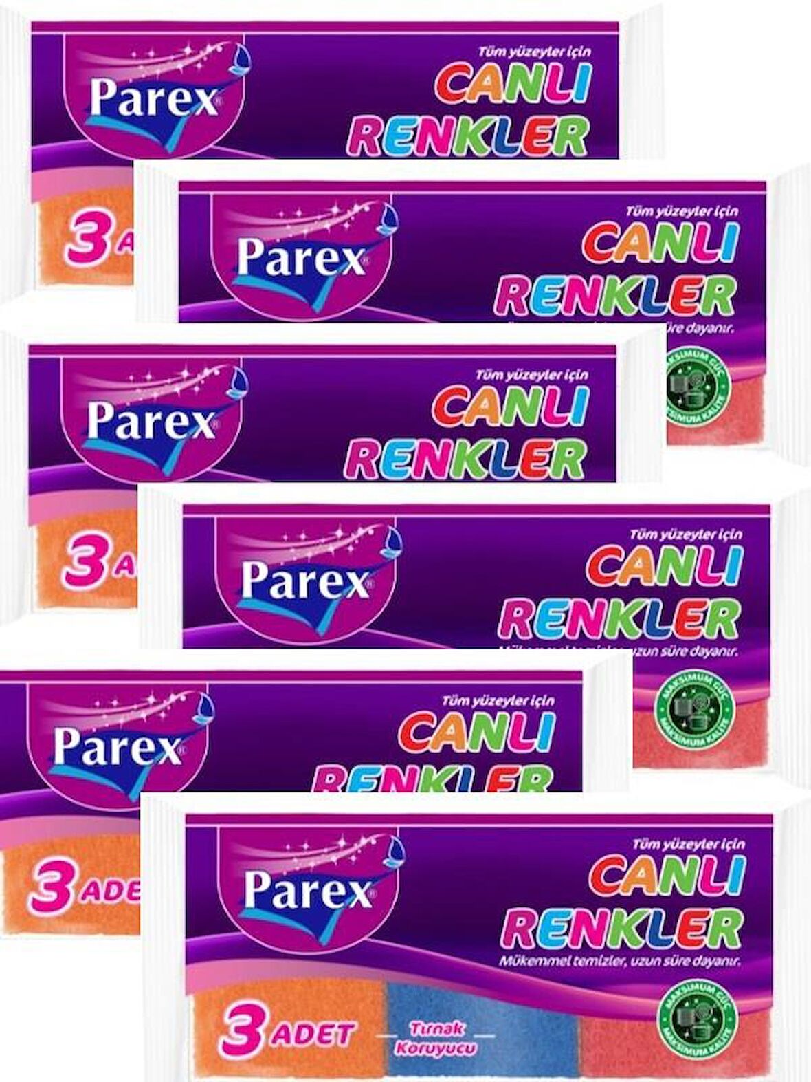 PAREX CANLI RENKLER SÜNGER OLUKLU 3X6