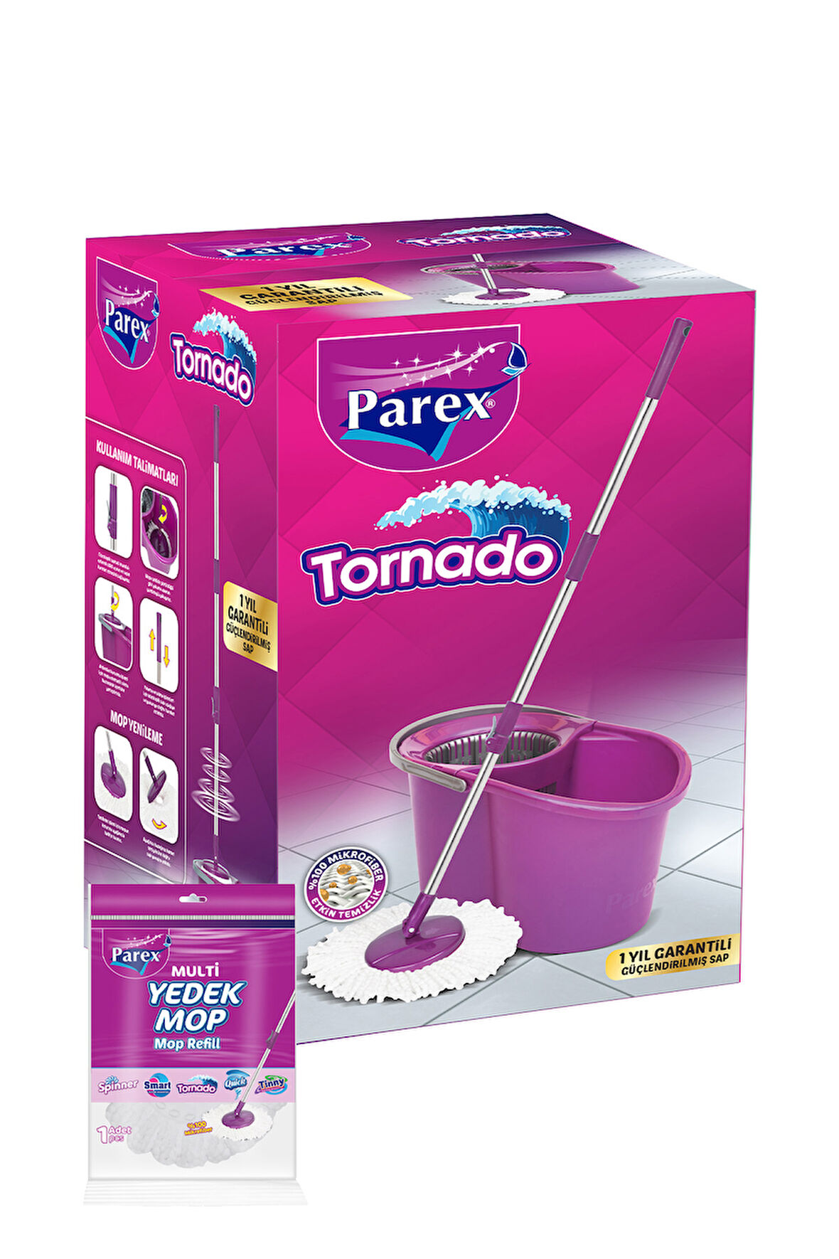 Tornado Otomatik Temizlik Seti Yedek Mop Hediyeli