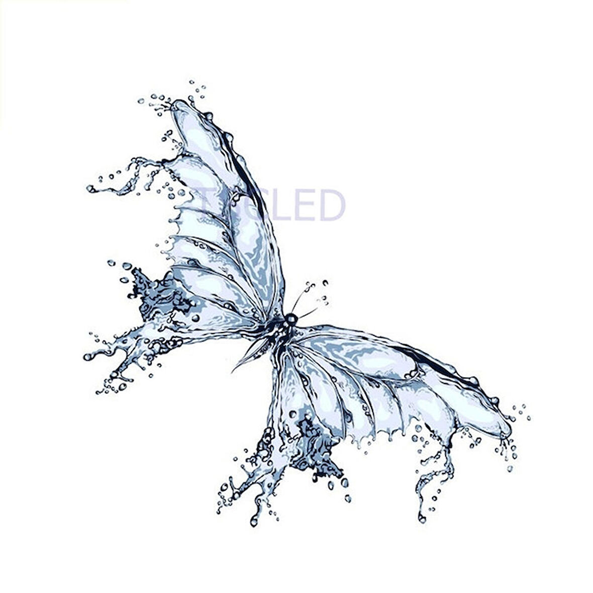 Araba Oto Waterdrop Su Kelebek Yapıştırması Sticker 20 CM