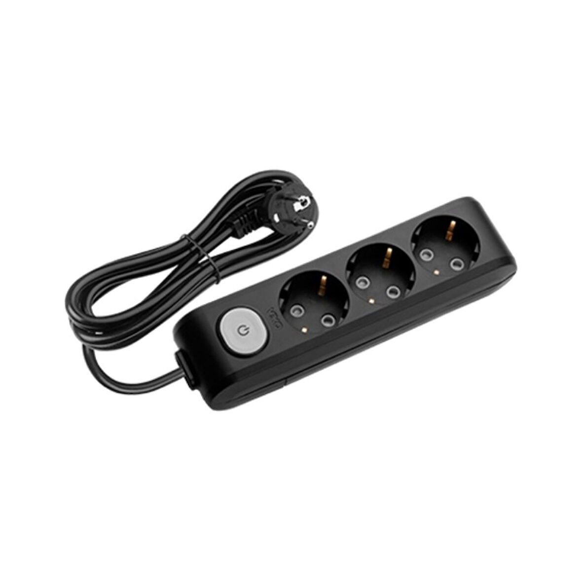 VİKO Grup Priz Üçlü Topraklı Anahtarlı Çocuk Korumalı 3mt Kablolu Siyah