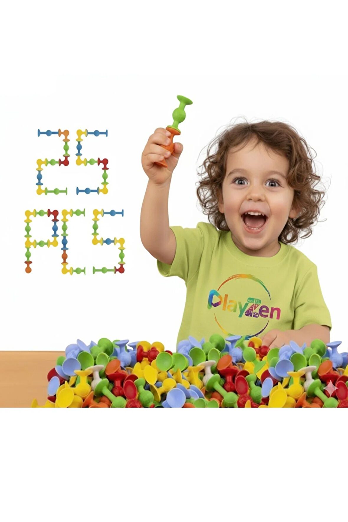 Vakum Molekül 25 Parça Yapı Taşları – Fidget & Duyusal Eğitici Oyuncak (3 Yaş+)