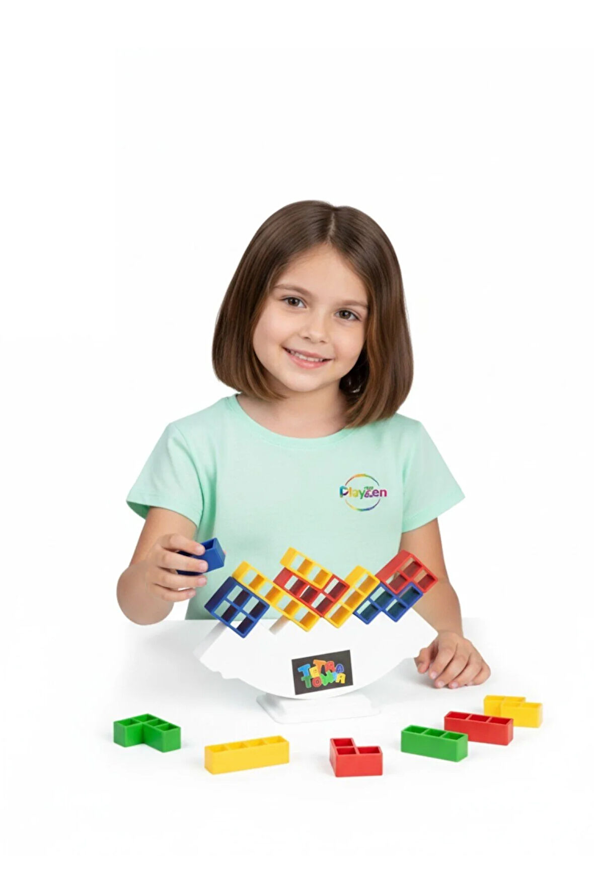 Tetra Kule Denge Oyuncağı Eğitici Kutu Oyuncak Tetris Kule Tetra Tower