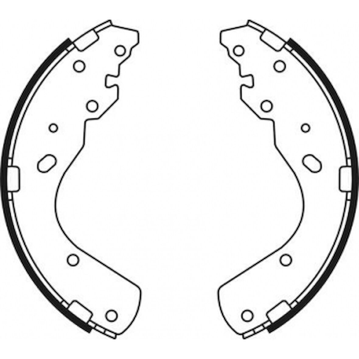 Mazda Ticarı Arka Fren Balatası Pabuc B2500 Pick Up 06>15 Bt 50 Ford Ranger 06>12 - Braxıs Ac0045