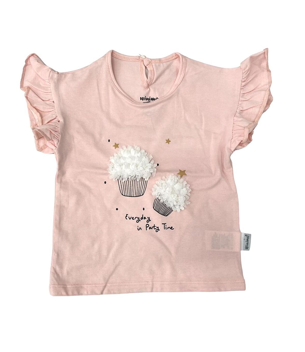 Winimo T-Shirt Cupcake Baskılı Pudra