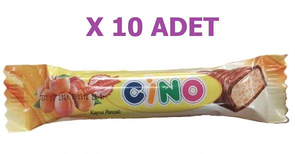 Çikolata Kaplı Kayısılı Bar 10 ADET  (20 GrX10)