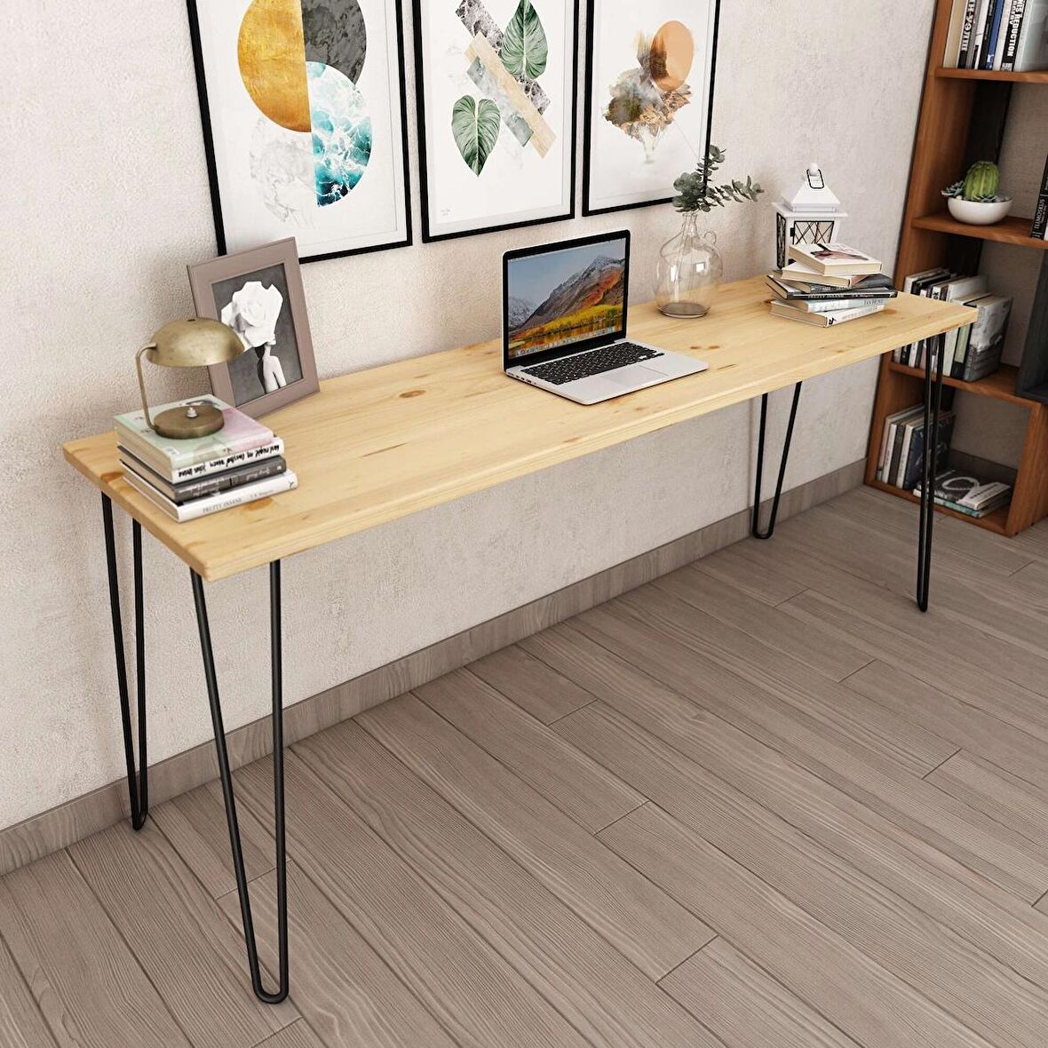 Woodesk Cpt4620-180 Çalışma Masası Ahşap 50 x 180 cm Açık Ceviz 