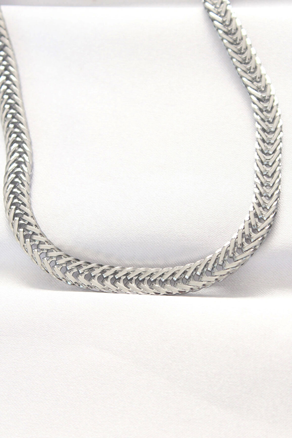 HediyeMarketim  Çelik Silver Renk Balık Sırtı Zincir Kolye